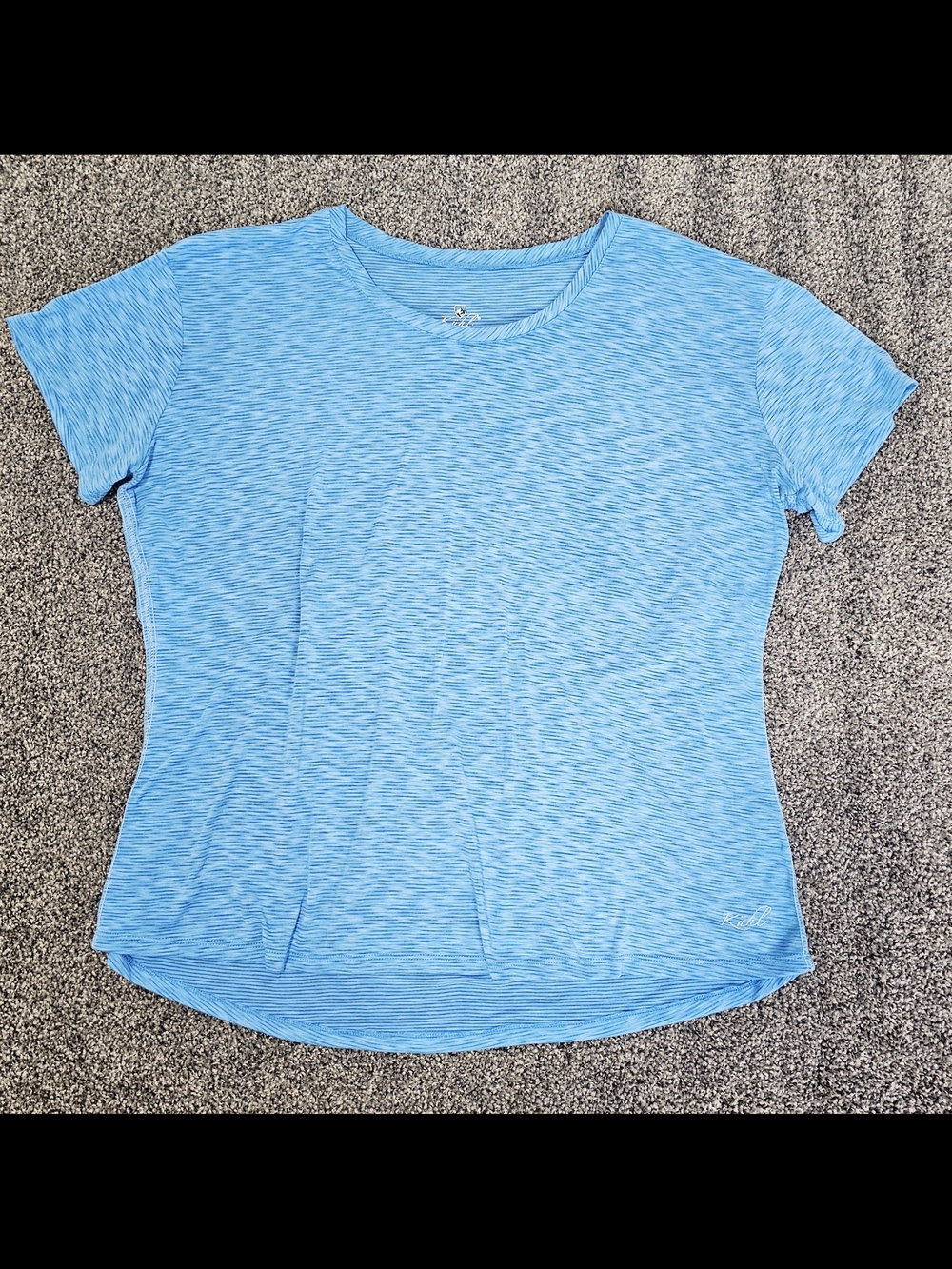 KUHL Sona Short Sleeve Tee Blue Melange Activewear Top Spring 2017 Plus Size 2X - Picture 2 of 11